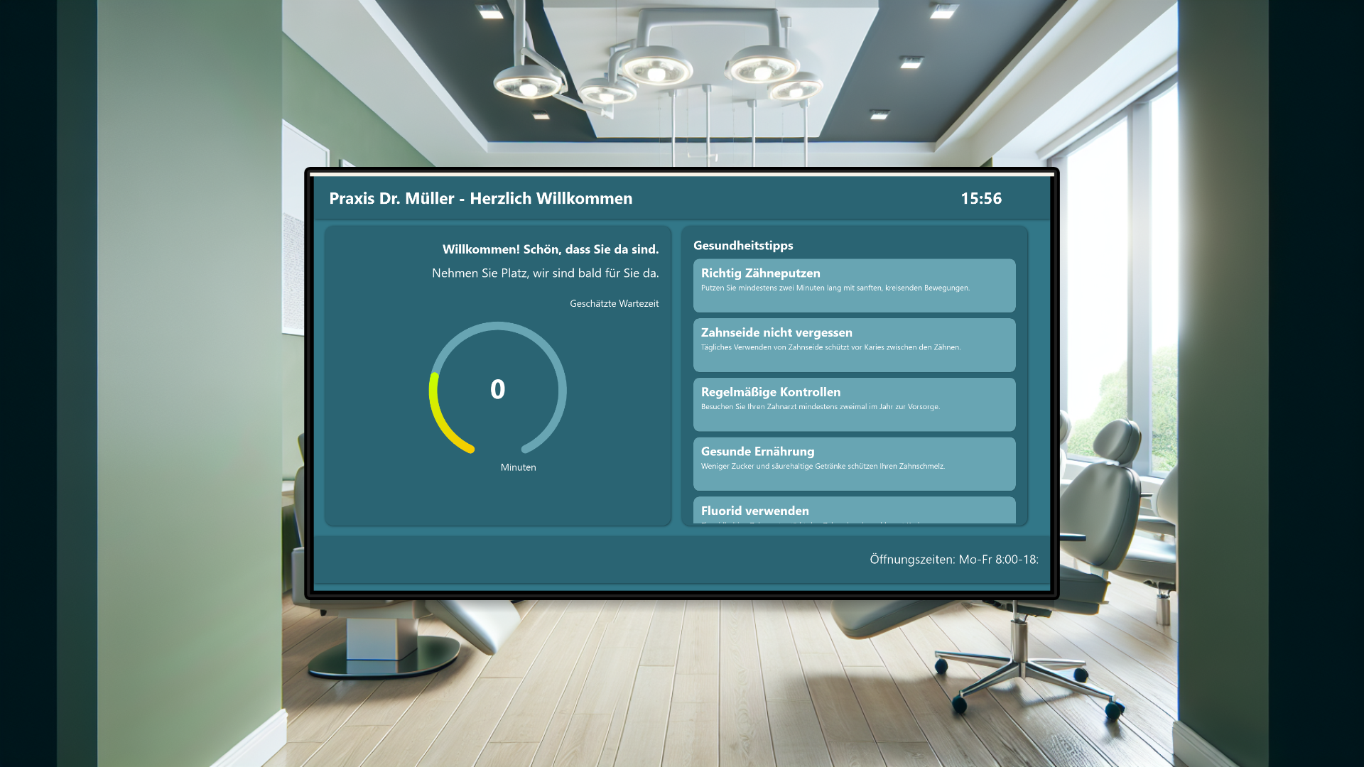 Dental Practice Waiting Room Display