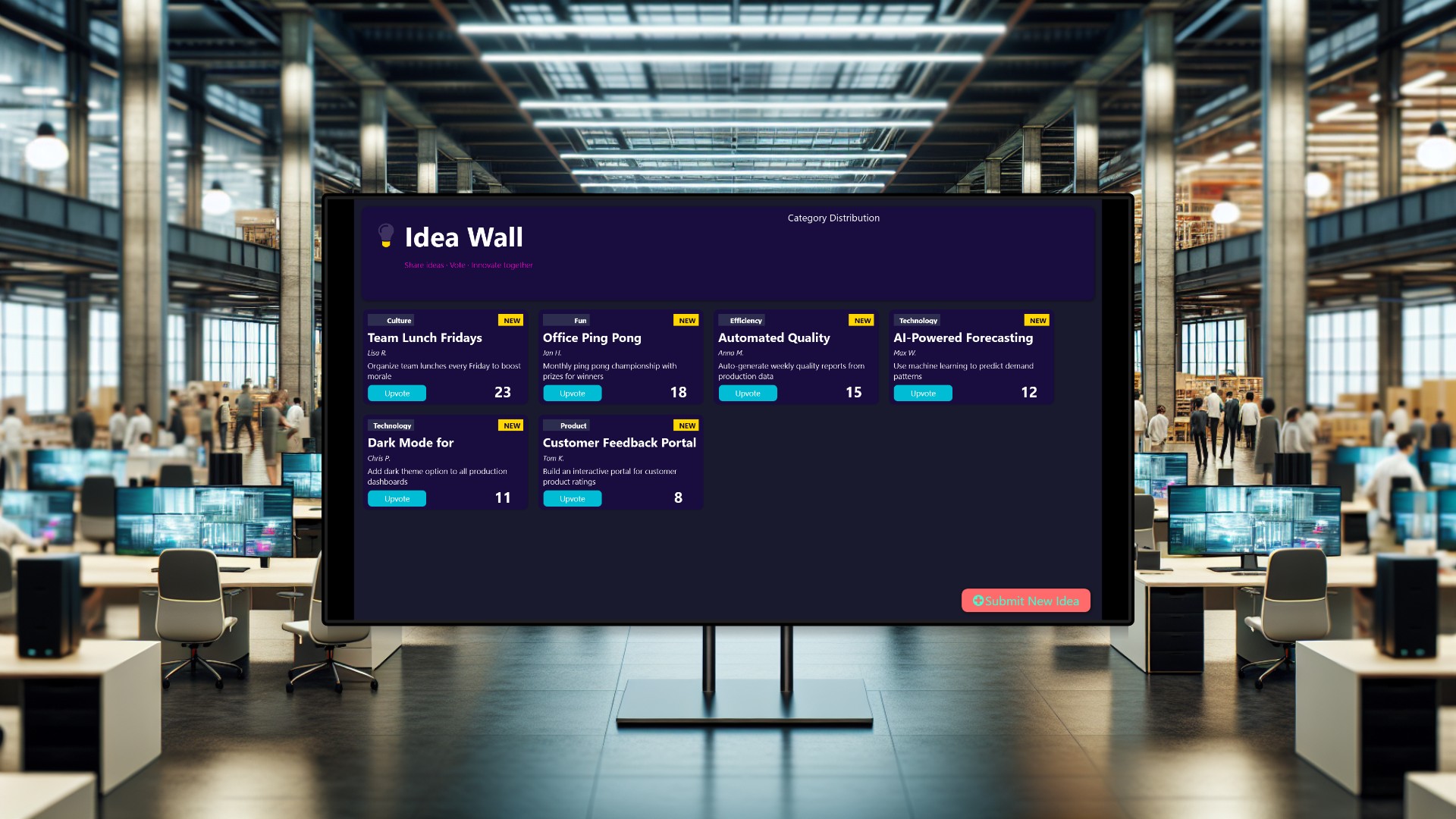 Interactive Project Idea Submission Wall