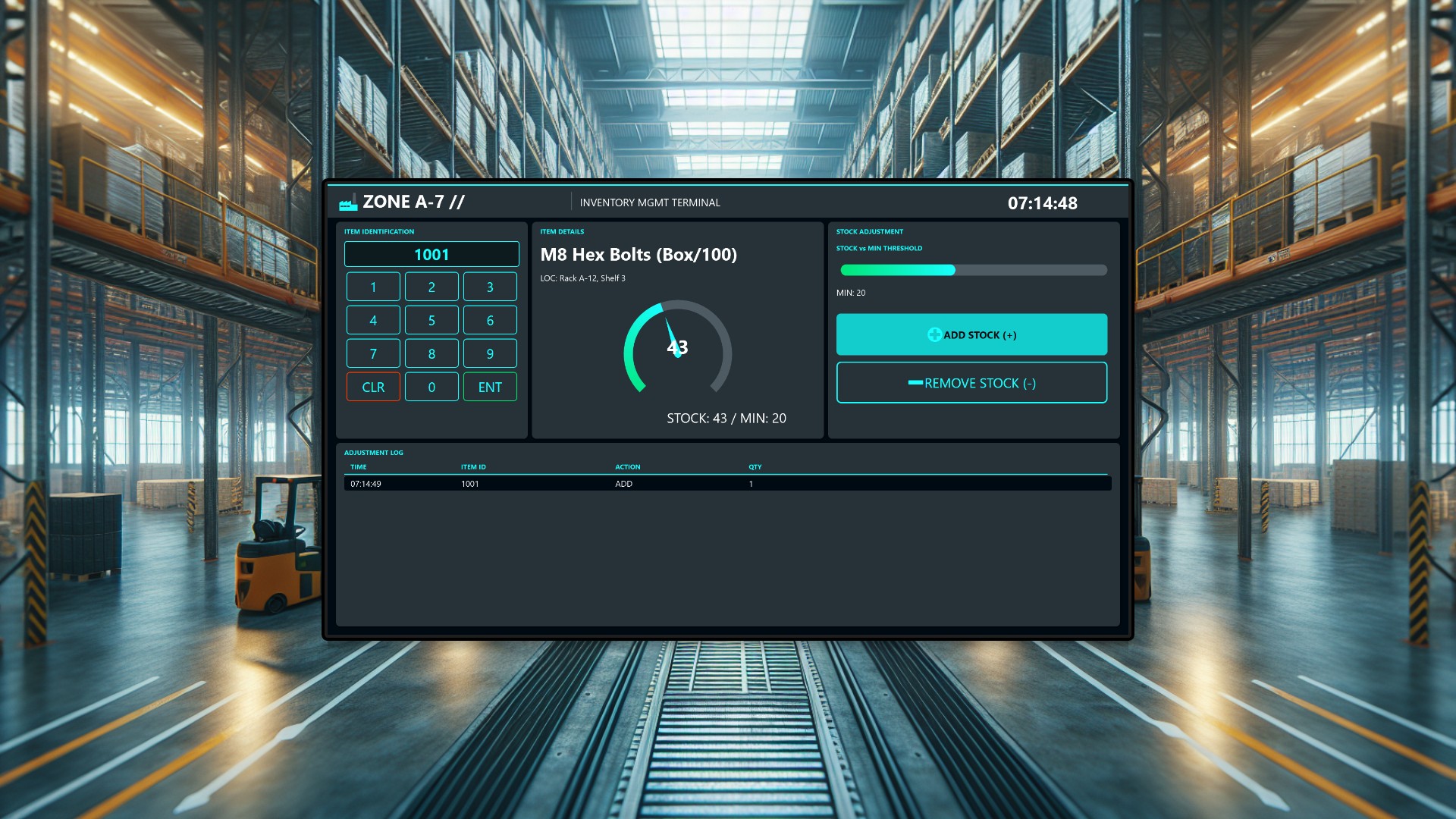 Warehouse Floor Inventory Terminal