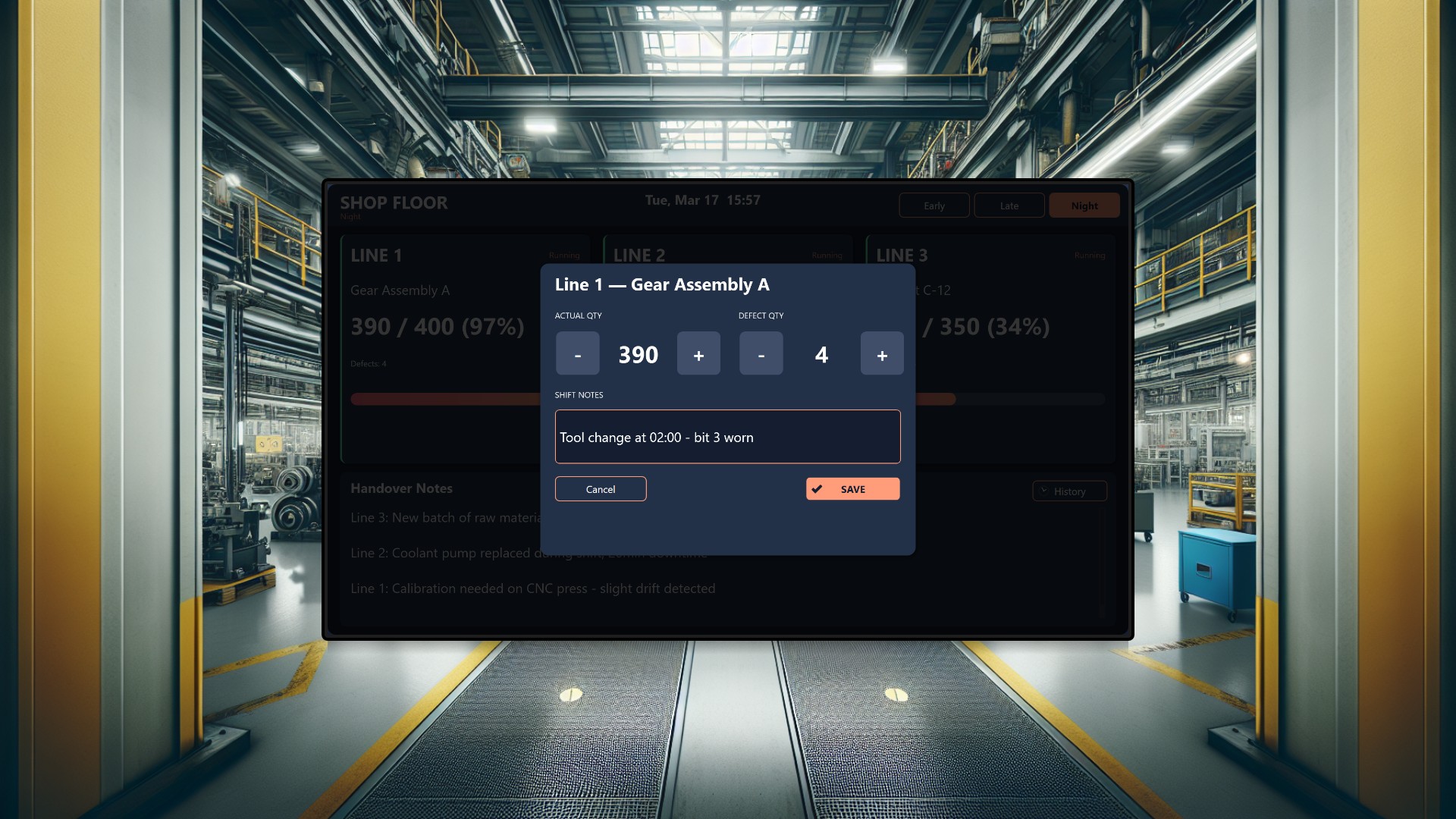 Manufacturing Shift Management Suite - Connecting the Shop Floor to the Office