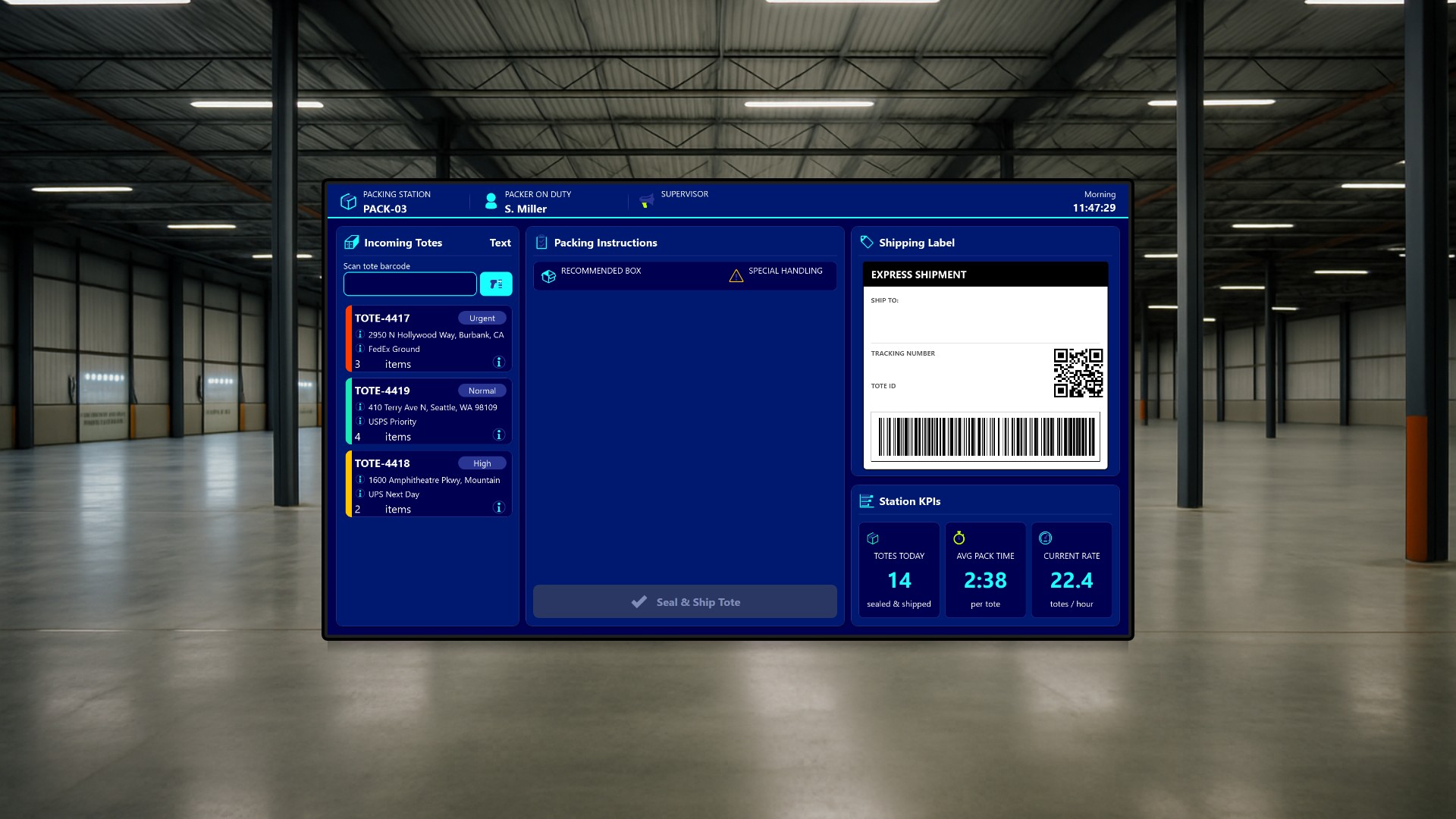 Distribution-Center-Suite – Drei synchronisierte Apps für Picker, Packer und Schichtleitung