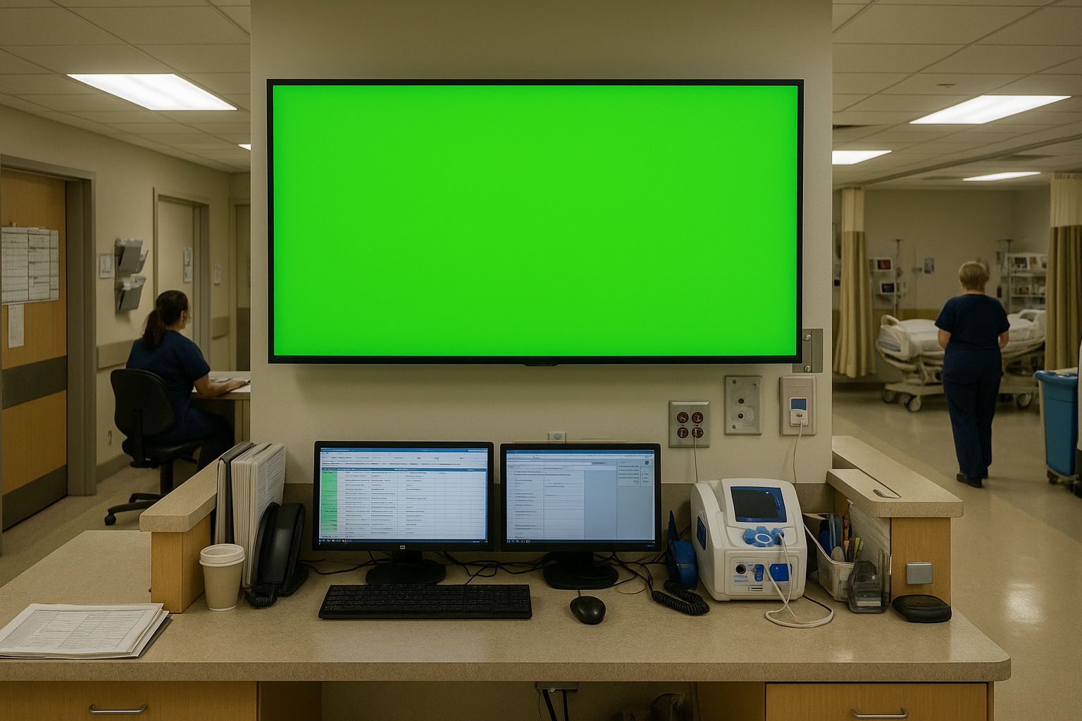 Handover screen with the SBAR form and bed queue