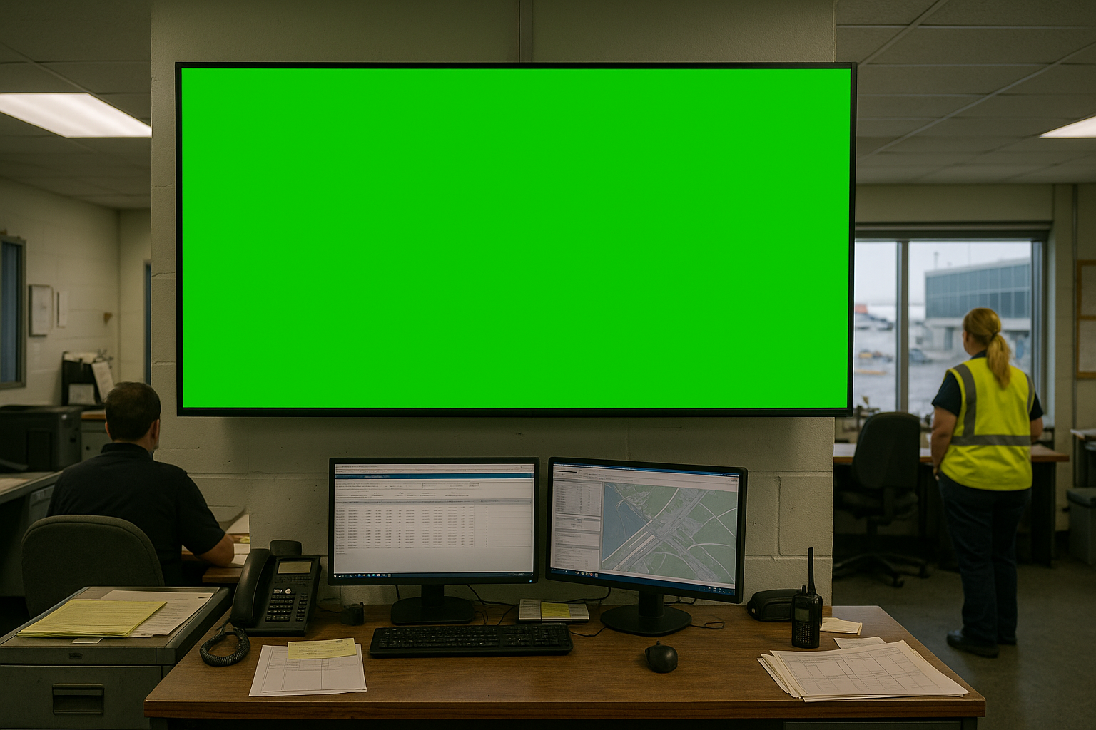 turnaround board on the operations room wall