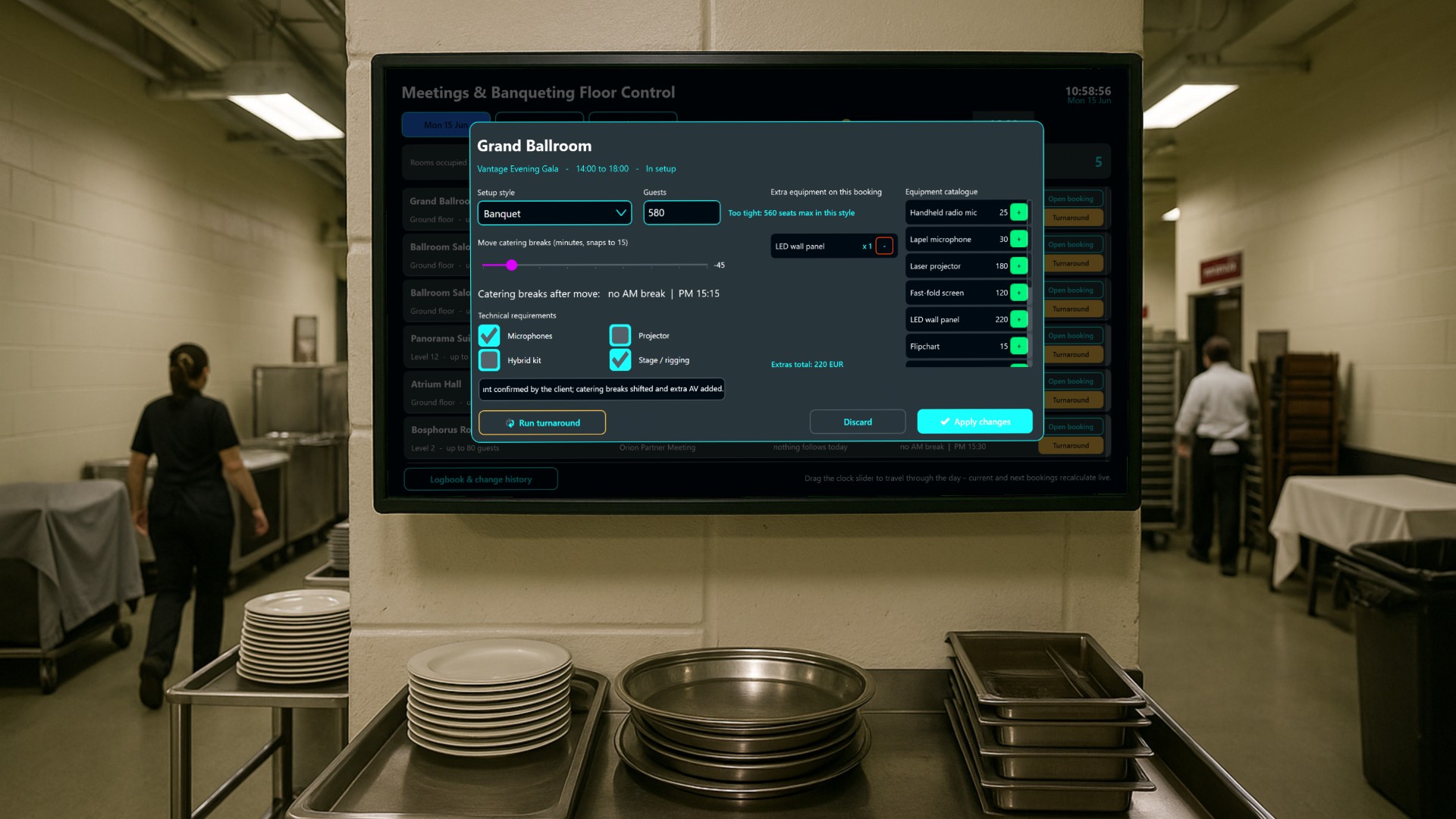 Meetings & Banqueting Floor Control - Running a Hotel's Function Rooms with Peakboard